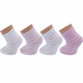 Kabartma Desenli Kız Bebek Soket Çorap