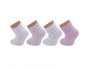 Kabartma Desenli Kız Bebek Soket Çorap